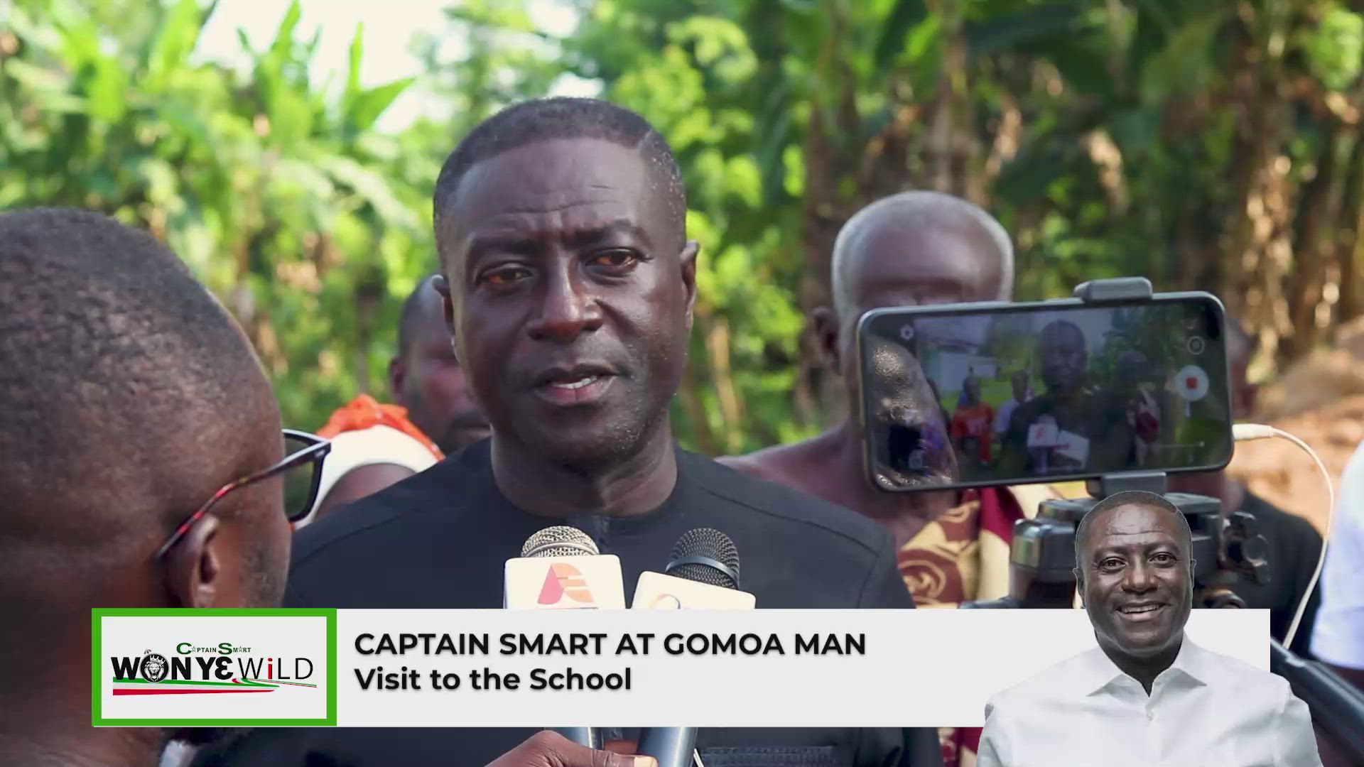 Still from Captaine Smart Donates Cement to Renovate Gomoa Man School