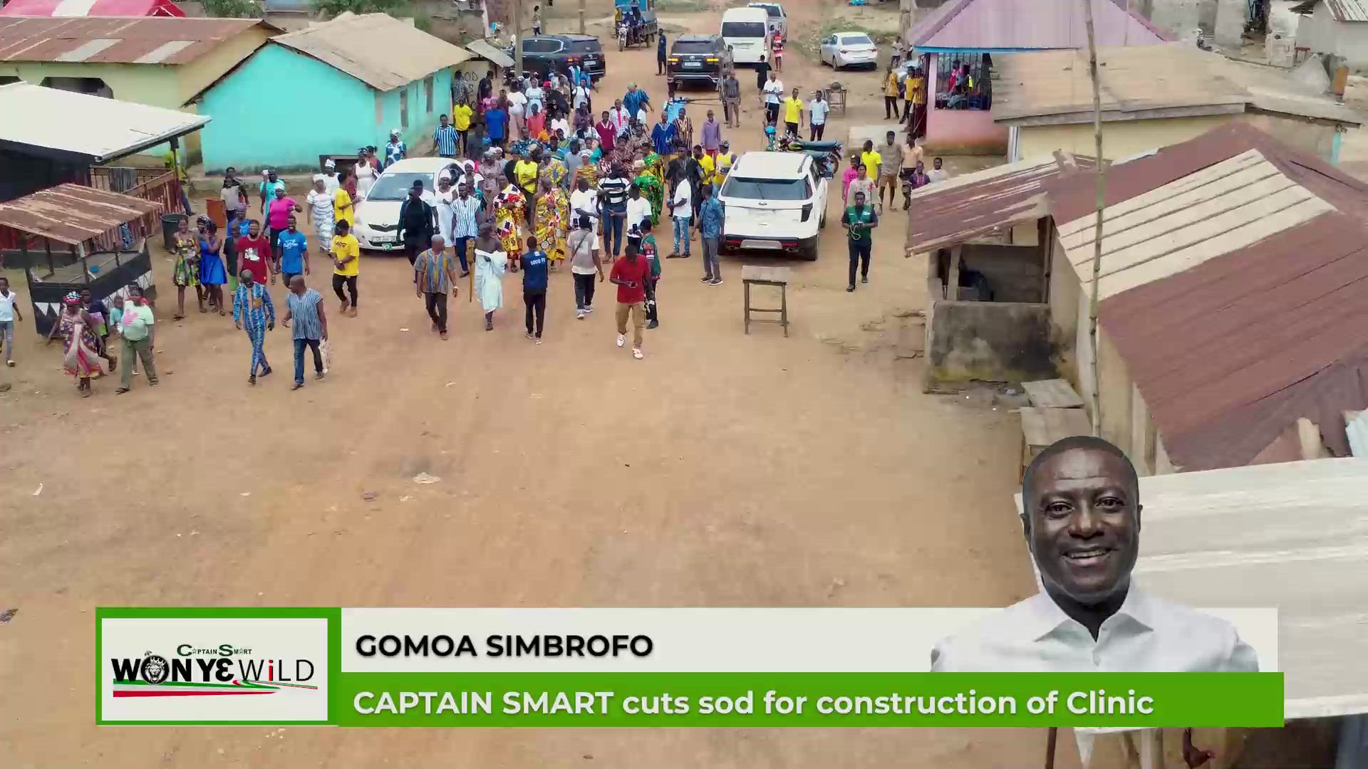 Still from Captaine Smart Cuts Sod for Construction of Ultramodern Clinic at Gomoa Simbrofo
