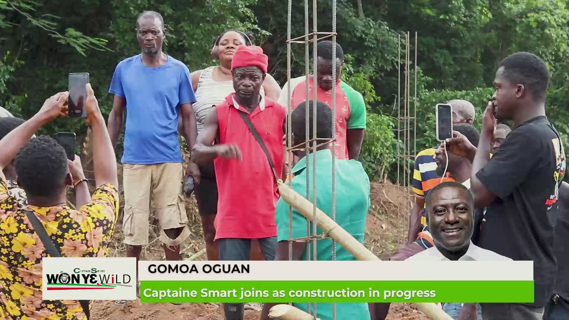 Still from Captaine Smart Joins Construction Work at Gomoa Oguan